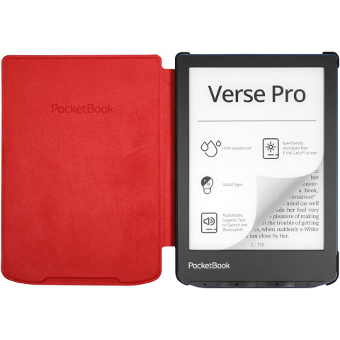 Обкладинка PocketBook 6", Verse(PB619/629/634), Shell cover, червона