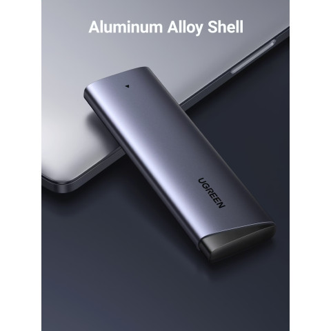 Зовнішня кишеня Ugreen CM767 USB 3.2 Gen 2 M.2 NVMe 10 Гбіт/с Сіра