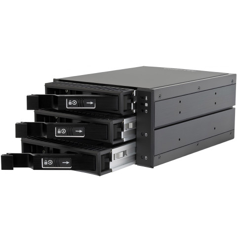 Бекплейн Chieftec CBP-2131SAS 2x5.25" -> 3x3.5" HDDs Hot-Swap Aluminium