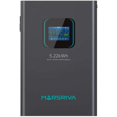 Акумуляторна батарея Marsriva LiFePO4, 25.6V/204Ah, 5.22KWH, настінний