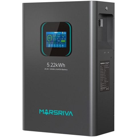 Акумуляторна батарея Marsriva LiFePO4, 25.6V/204Ah, 5.22KWH, настінний