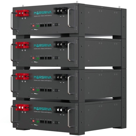Акумуляторна батарея Marsriva MR-LFP5.12-LRT, LiFePO4 Battery,51.2V/100Ah, Brand new REPT cell, Grad