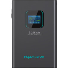 Акумуляторна батарея Marsriva LiFePO4, 51.2V/102Ah, 5.22KWH, настінний