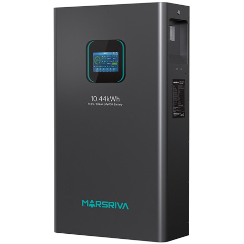 Акумуляторна батарея Marsriva LiFePO4, 51.2V/204Ah, 10.44KWH, настінний