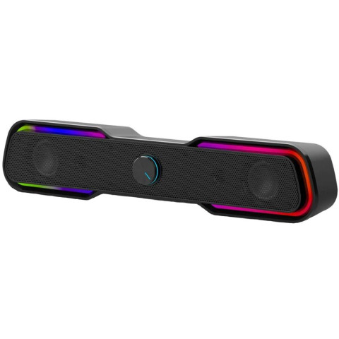Акустична система 2.0 HP DHE-6002, 3,5мм + USB, 6Вт, Sound Bar LED RGB