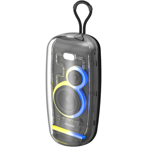 Акустична система 1.0 Energizer 16Вт Bluetooth 5.2/MicroSD/USB/AUX/FM/TWS, IPX65, чорна