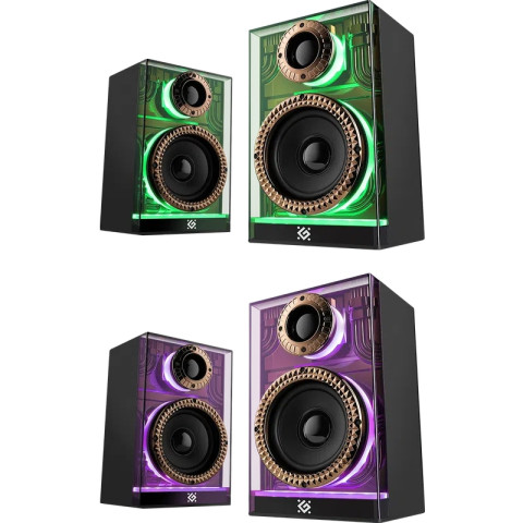 Акустична система 2.0 Defender Futuro, 20Вт Bluetooth/USB/TF/AUX, LED, чорна