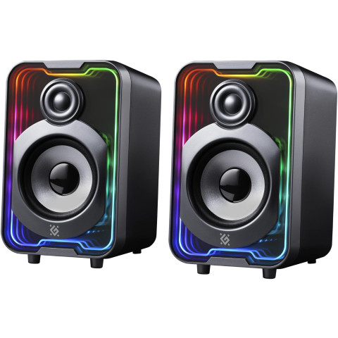 Акустична система 2.0 Defender Solar 11 10Вт, Bluetooth, RGB підсвітка, USB, чорна