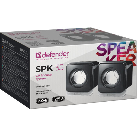 Акустична система 2.0 Defender SPK 35, 5Вт, чорна, USB