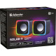 Акустична система 2.0 Defender Solar 7, 6Вт, RGB підсвітка, USB, чорна