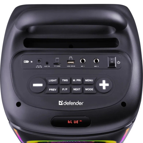 Акустична система 2.0 Defender Boomer 75, 75Вт BT/FM/USB/TF/AUX/LED, чорна