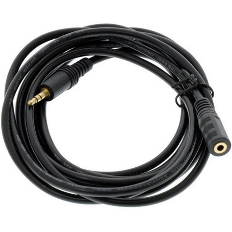 Кабель AUX Audio TRS M/F 10.0м чорний