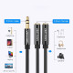 Перехідник Audio Jack TRS M -> 2xF, 0.3м Stereo Splitter чорний Vention