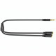 Перехідник аудіо Jack 3.5mm TRRS M -> 2X 3.5mm F (мікрофон + навушники) чорний Vention