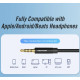 Перехідник аудіо Jack 3.5mm TRRS M -> 2X 3.5mm F (мікрофон + навушники) чорний Vention