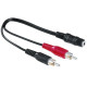 Перехідник Audio Jack F -> 2 x RCA M 0.4 м.
