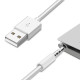 Кабель Audio USB для iPod Shuffle Jack TRRS M -> USB AM, 1.0 м. білий