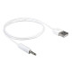 Кабель Audio USB для iPod Shuffle Jack TRRS M -> USB AM, 1.0 м. білий