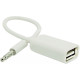 Перехідник Audio USB для iPod Shuffle Jack TRRS M -> USB AF, білий