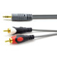 Кабель AUX Audio TRS - RCAx2 M/M 10.0м Premium