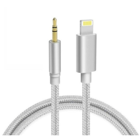 Кабель AUX Lightning - TRS Audio M/M 1м Silver