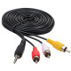 Кабель AV 3.5mm M - 3xRCA M 3.0м
