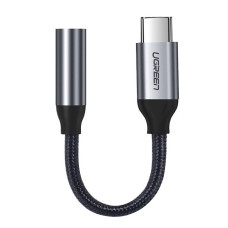 Кабель Type C - AUX Audio M/F 0.10м UGREEN AV142 Чорний