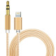 Кабель AUX Lightning - TRS Audio M/M 1м Gold