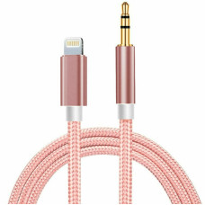 Кабель AUX Lightning - TRS Audio M/M 1м Pink