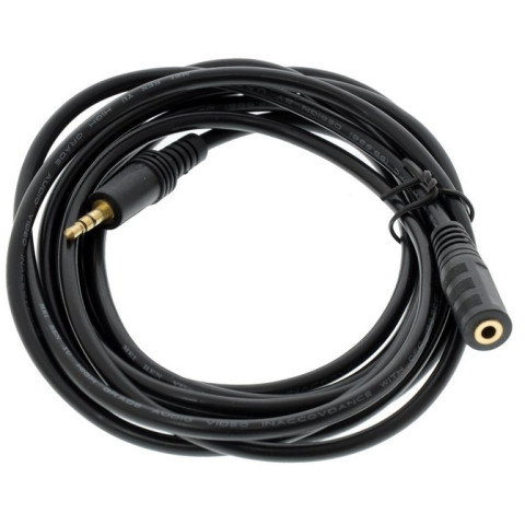 Кабель AUX Audio TRS M/F 3.0м чорний