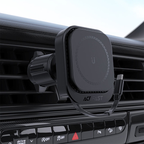 Автомобільне кріплення для смартфона D32 Magnetic wireless charging Acefast