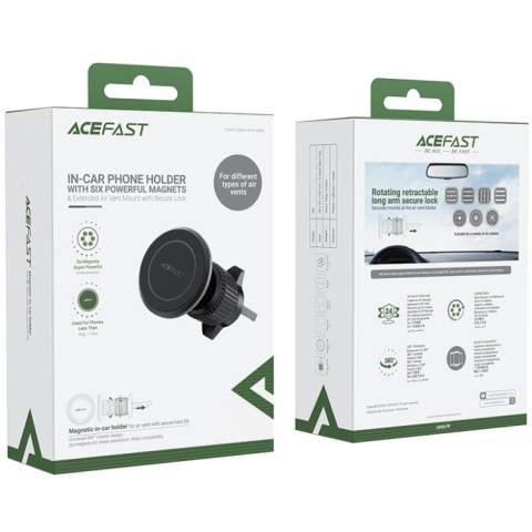 Автомобільне кріплення для смартфона D6 air outlet magnetic Acefast