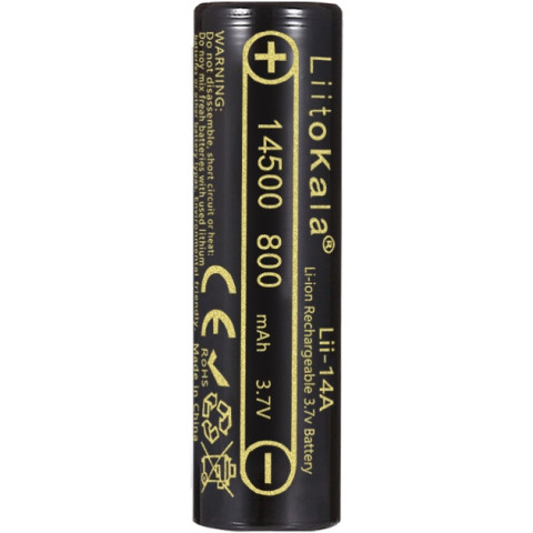 Акумулятор 14500 LiitoKala, 14A-N, 800mAh, 3.7V li-ion battery, 1 pcs