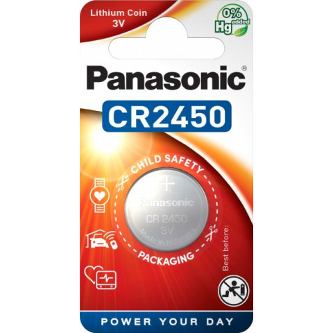Батарейка CR2450 Li-ion (Lithium), Panasonic, (бл.1 шт.)