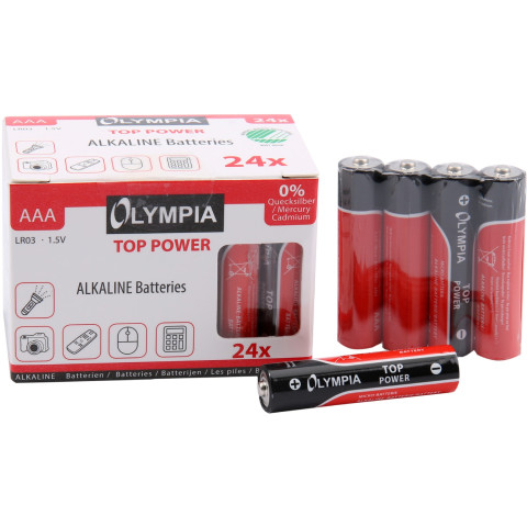 Батарейка AAA, 1.5V, Лужна, Olympia, Alkaline, (BOX 24 шт.)