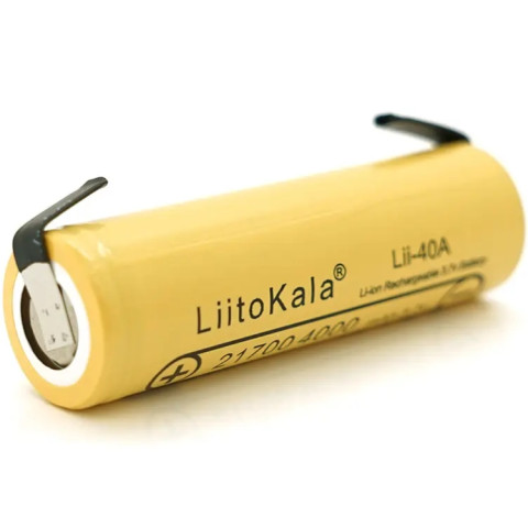 Акумулятор 21700 LiitoKala, 40A-N, 4000mAh, 3.7V li-ion battery, 1 pcs