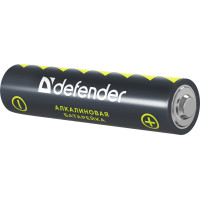 Батарейка AAA/LR3, Лужна, Defender, (плівка 4 шт.)