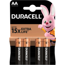 Батарейка AA/LR06, Лужна, Duracell MN1500, BL (4шт.)