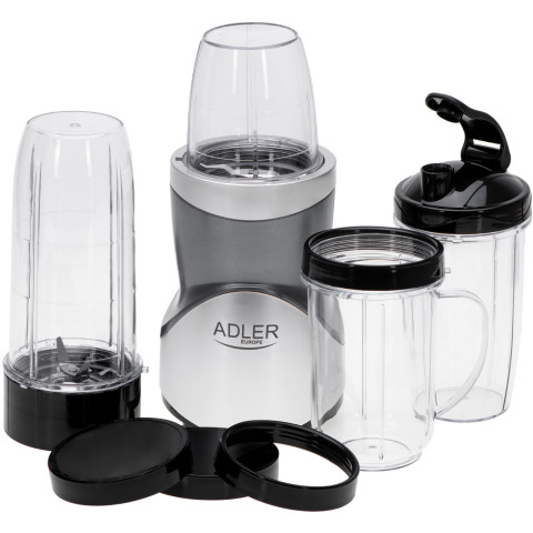 Фітнес-блендер Adler AD 4084 500Вт/ Pulse/ 4 скляні пляшки 700мл, 2x500мл, 300мл