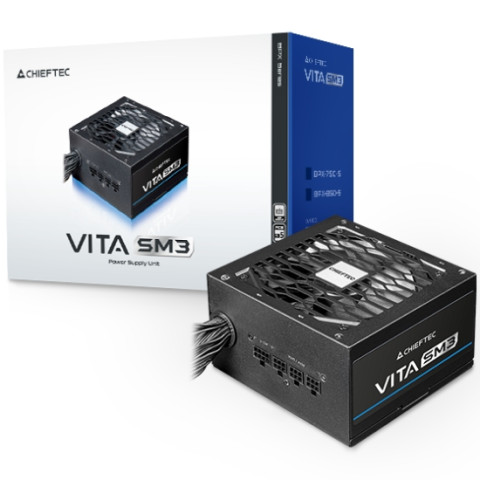 БЖ 850W Chieftec VITA SM3 BPX-850-C ATX 3.1 120mm, 80+ Bronze, Semi modular, Retail