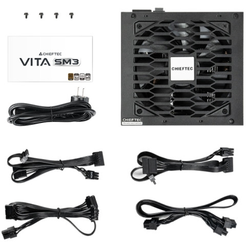 БЖ 850W Chieftec VITA SM3 BPX-850-C ATX 3.1 120mm, 80+ Bronze, Semi modular, Retail