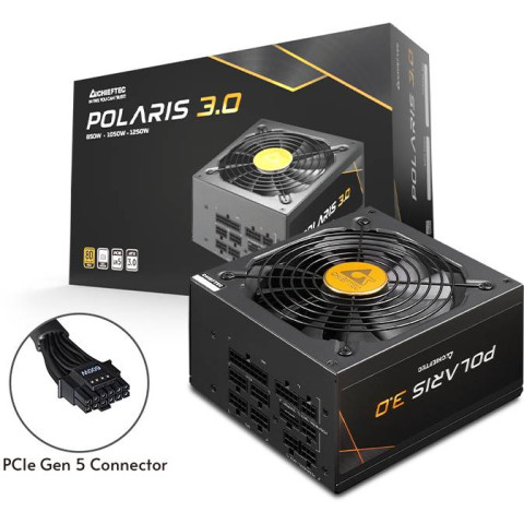 БЖ 850W Chieftec POLARIS 3.0 PPS-850FC-A3, 135 mm, 80+ GOLD, Cable management, retail