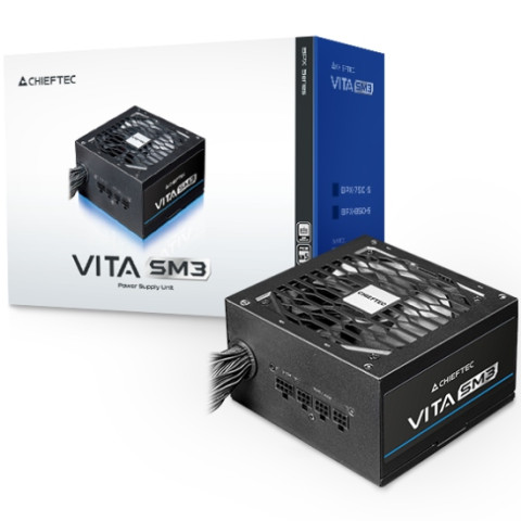 БЖ 650W Chieftec VITA SM3 BPX-650-C ATX 3.1 120mm, 80+ Bronze, Semi modular, Retail
