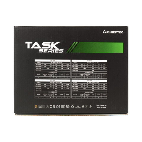 БЖ 700W Chieftec TASK TPS-700S, 120 mm, 80+ Bronze Retail Box