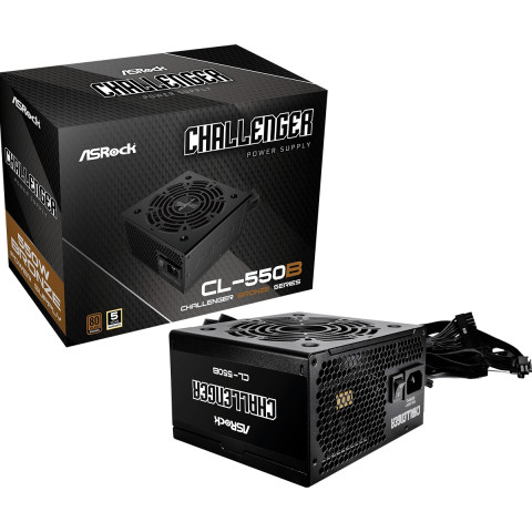 БЖ 550W ASRock Challenger CL-550B 120mm, 80+ Bronze, Retail