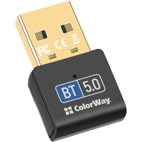 Адаптер Bluetooth v5.0 USB, чорний Colorway