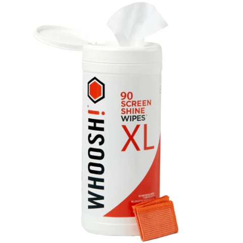 Набір для чищення Whoosh! 90 WIPES Серветки для очищення екрану 90шт з мікрофіброю 14см x14см BOX