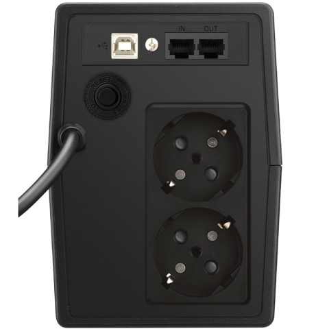 ДБЖ FSP FP650, 650VA/360W, Schuko*2, USB + RJ45, 230V/50Hz, Black