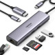 Док-станція USB3.1 Type-C -> HDMI 4K60Hz/USB 3.0x2/RJ45/SD/TF/PD 100W Ugreen CM512 Сіра