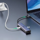 Док-станція USB3.1 Type-C -> HDMI 4K60Hz/USB 3.0x2/RJ45/SD/TF/PD 100W Ugreen CM512 Сіра